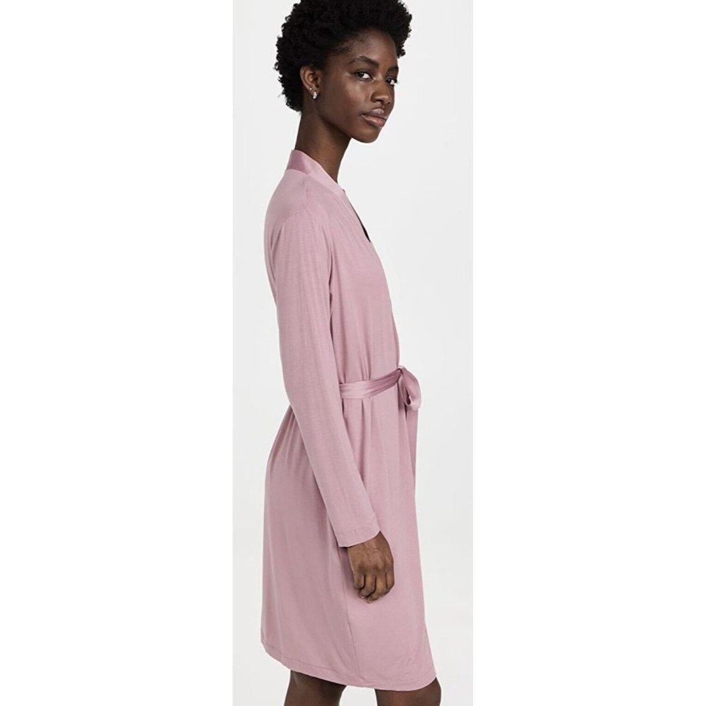 Calvin Klein QS6529 Womens Modal Satin Sleep Robe M/L Medium Large Pink New - Picture 2 of 8